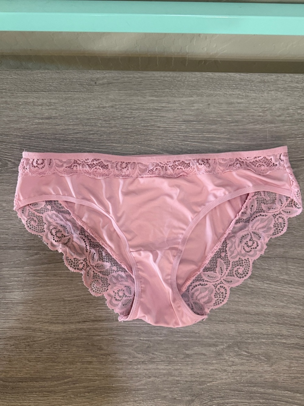 Laura Ashley Light Pink Lace-Trim Bikini Briefs